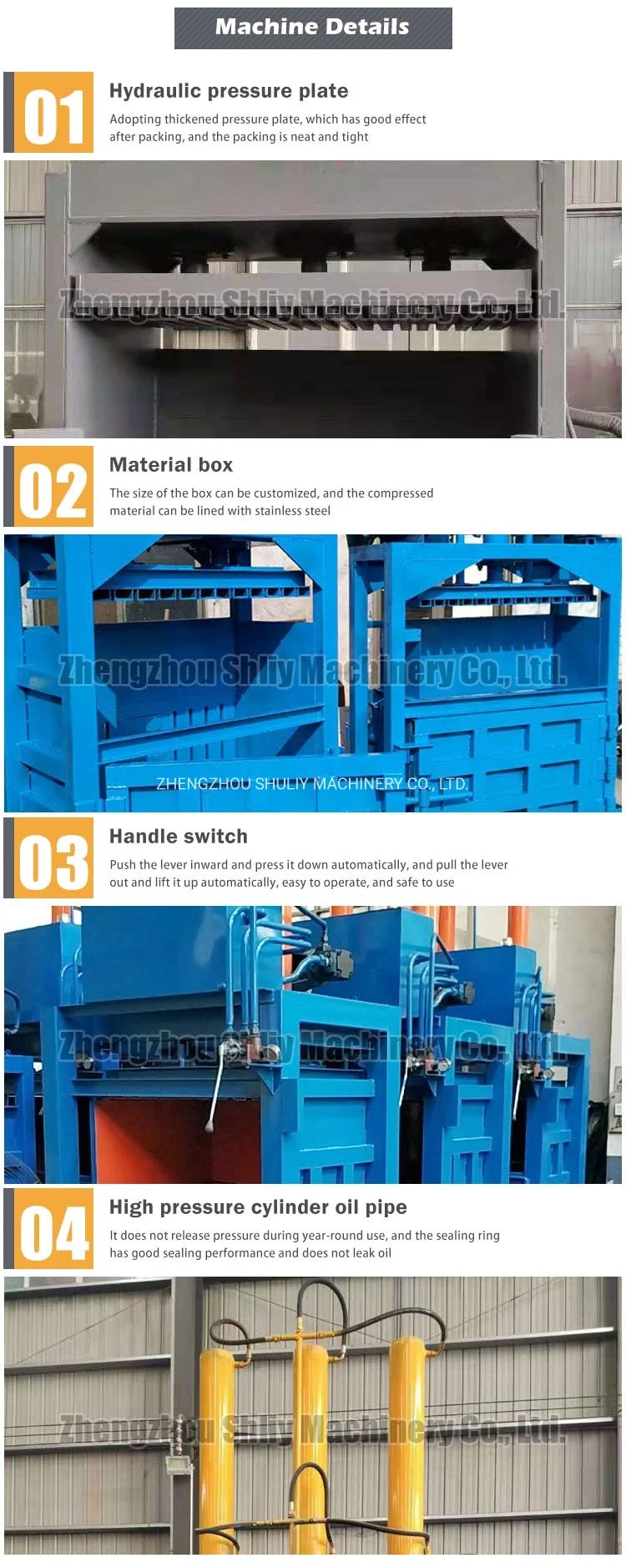 Vertical Hydraulic Textile Cotton Baler