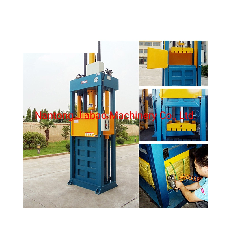 Vertical Hydraulic Baler Machine with Lifting Chamber for Textile/Non-Woven Fabric/Clothes/Used Clothes/Wipers/Textiles/Second Hand Clothes/Second Hand Clothing