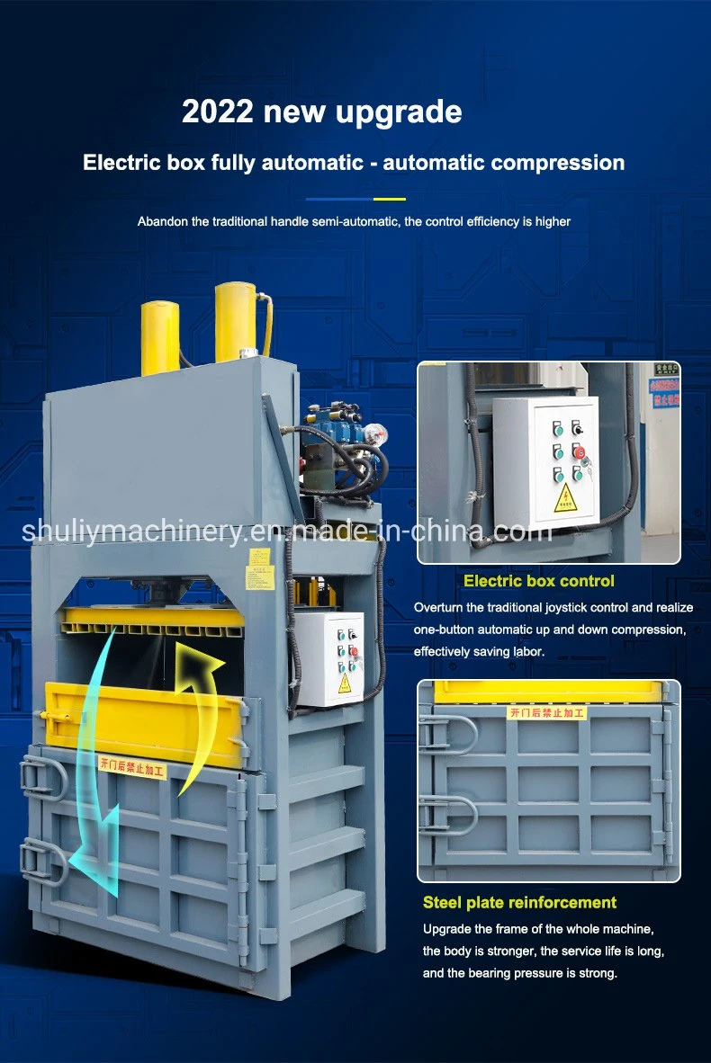 Small Vertical Type Waste Clothing Film Scrap Baler