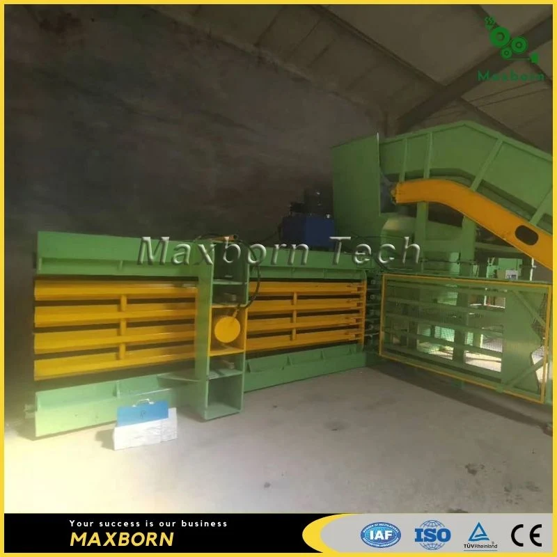 Maxborn Fully Automatic Double RAM Horizontal Hydraulic Baling Machine/ Hydraulic Baler for Cardboard Carton Plastic and Straw