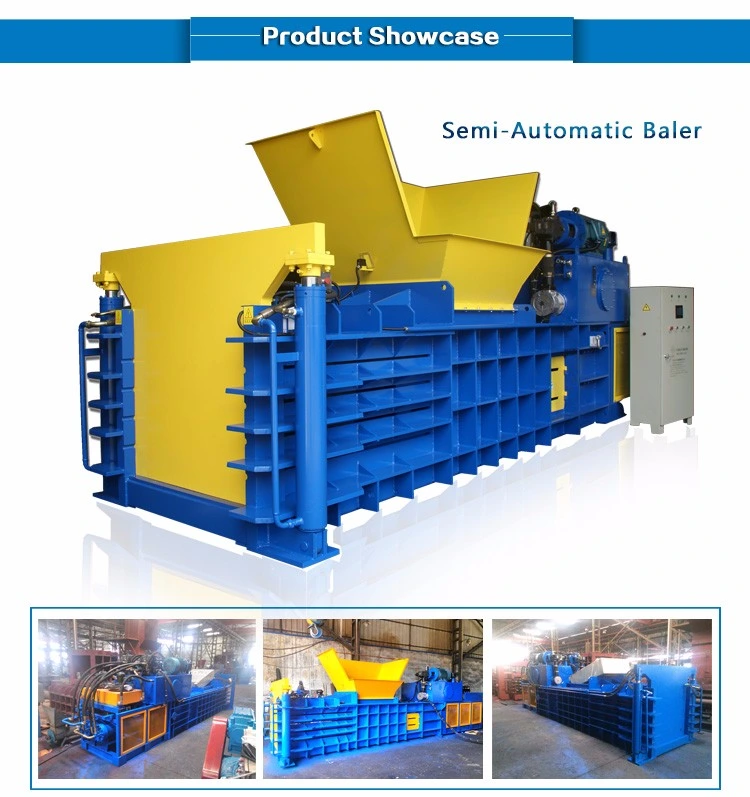 Horizontal Hydraulic Waste Paper Plastic Bottle Plastic Film Baler