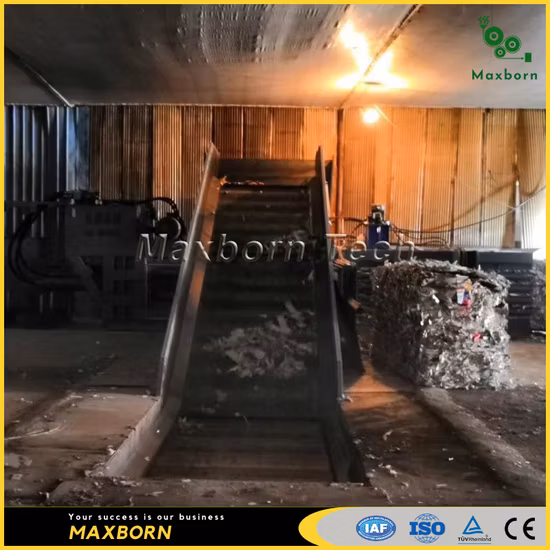 판지, 판지, 플라스틱 및 밀짚용 대형 자동 수평 유압 이중 RAM 포장기/유압 포장기