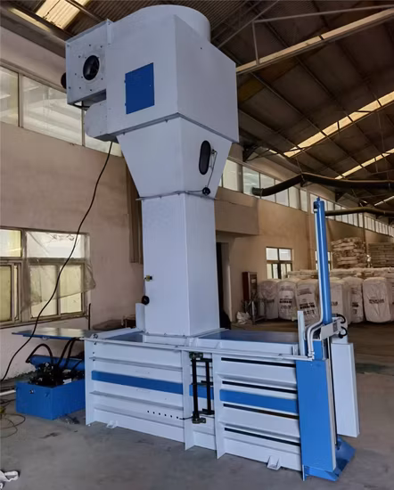 수평 유압 면 섬유 포장기 기계